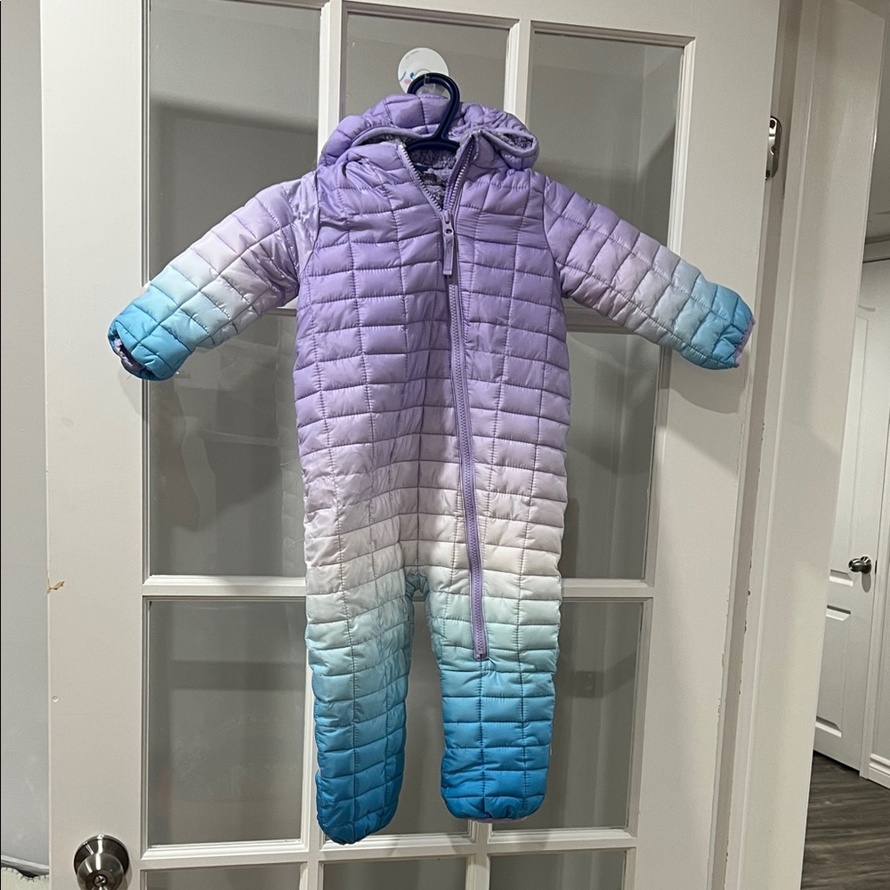 Snozu Kids Gradient Snowsuit - Lavender, White, Sky Blue